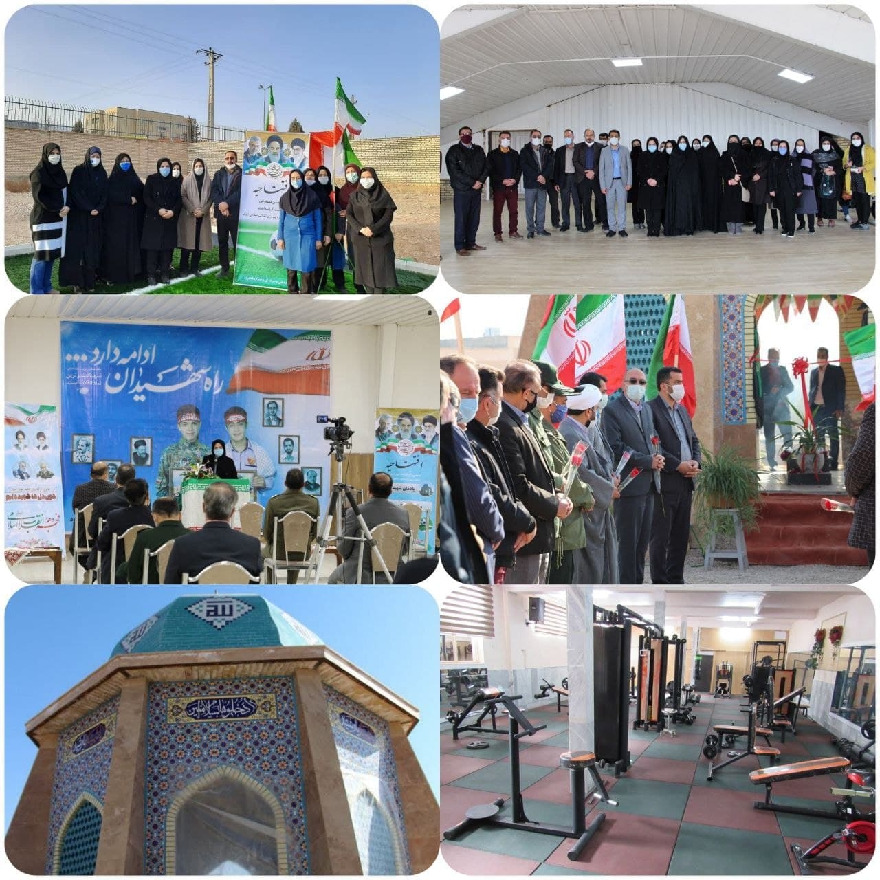 افتتاح یادمان شهید گمنام  و چندین پروژه  ورزشی دانشگاه فنی و حرفه ای استان سمنان