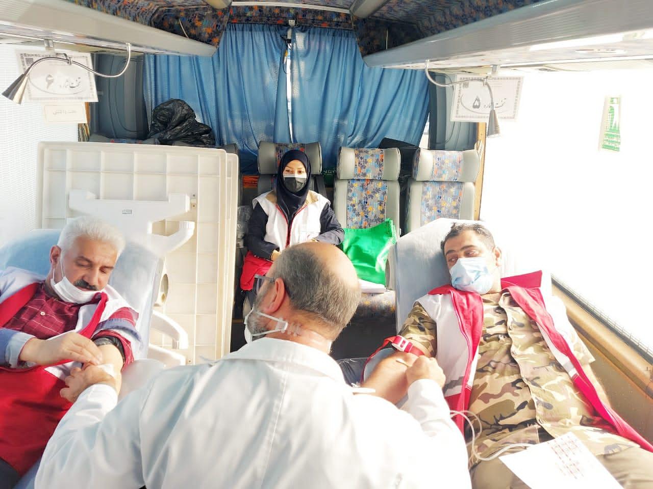 استقرار اتوبوس سیار انتقال خون در سوادکوه شمالی